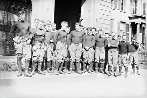 Early 20th Century Sportsmen Drucke: 1st Squad Varsity - Yale, between c1910 and c1915. Creator: Bain News Service