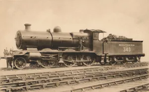 Black And White Railway Images Drucke: 2. 6. 0. Mixed Traffic Engine No. B343, early 20th century. Creator: Unknown