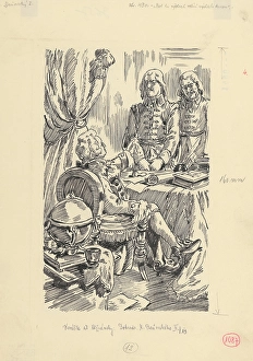 Heritage Art From Europe Drucke: 20.- It was a fast-paced interrogation, 1953. Creator: Andrej Kovacik