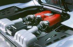 Vintage Road Transport Images Drucke: 2000 Ferrari 360 Modena Spyder engine