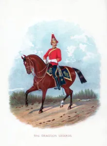 Horse Riding Soldiers Drucke: 5th Dragoon Guards, 1888