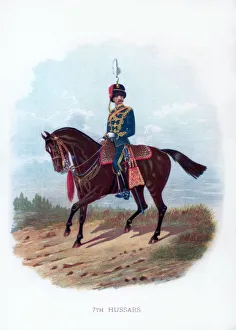 Victorian Era Warfare Drucke: 7th Hussars, 1889