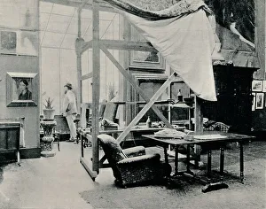 Ein Aloysius Besnard im Atelier, um 1897