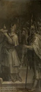 Sixteenth Century Christian Art Drucke: Abraham and Melchizedech, 1589-1596. Creator: Ambrosius Francken I