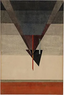 Drucke von Abstieg (Descent), 1925. Im Bestand des Museums zu Moritzburg im Freistaat Sachsen-Anhalten, Halle Abstrakte Kunst Drucke: Abstieg, 1925