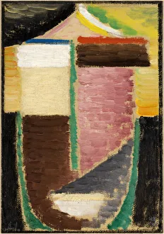 Expressionismus Drucke: Abstrakter Kopf, 1933. Künstler: Jawlensky, Alexej von (1864-1941)