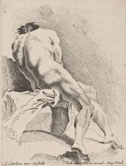 Akademische Studie aus der Rückseite, 1725 - 75. Ersteller: Carlo Innocenzo Carloni