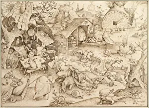 Faultier Drucke: Akedia (Trägheit) Aus der Serie Sieben Todsünden