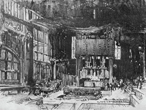 Bibbys Annual Illustrations Drucke: Acolytes Preparing the Table of the War God, 1916, (1917). Artist: Joseph Pennell