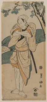 Der Schauspieler Ichikawa Danjuro als Samurai, 1769-1825. Ersteller: Utagawa Toyokuni (Japanischer)