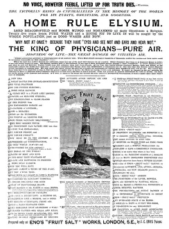 Black And White Art Print Drucke: Advertisement for Eno's 'Fruit Salt
