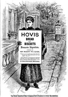 Victorian Era Graphic Design Drucke: Advertisement for Hovis Bread and Biscuits, 1895. Creator: Unknown