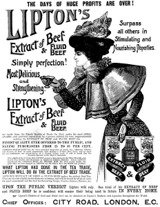 Illustrated London News Advertisements Drucke: Advertisement for Lipton's Extract of Beef & Fluid Beef
