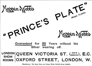 Illustrated London News Ads Drucke: Advertisement for Mappin & Webb's 'Prince's Plate'