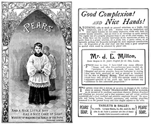 Antique Advertising Art Drucke: Advertisement for Pears Soap, 1890. Creator: Unknown