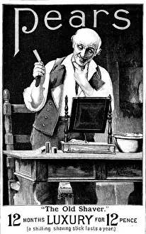 Black And White Ad Illustration Drucke: Advertisement for Pears Soap, 1895