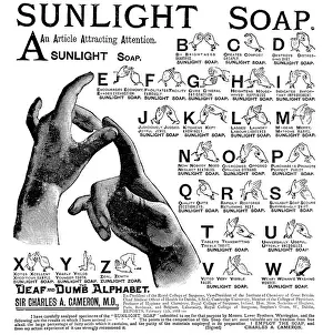 Black And White Vintage Ads Drucke: Advertisement for Sunlight Soap, 1890. Creator: Unknown