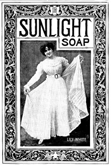 British Advertising History Drucke: Advertisement for Sunlight Soap, 1898. Creator: Unknown