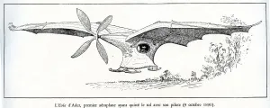 Early Aircraft Designs Drucke: Ader Eole, 1890