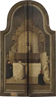 Fine Art Oil On Wood Panels Drucke: The Adoration of the Kings. (Triptych, reverse). Artist: Bosch, Hieronymus (c. 1450-1516)