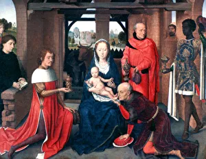 Die Adoration der Magi, Trittich, Mittelpanelle 1453 - 1494. Künstler : Hans Memling