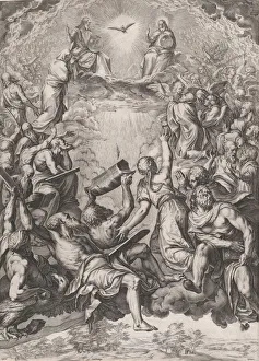 Die Verehrung der Dreifaltigkeit, 1566. Schöpfer: Cornelis Cort