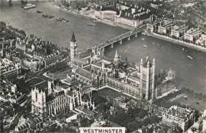 Luftaufnahme von Westminster im Jahr 1939