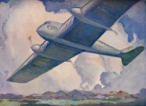 Early 20th Century Flight Drucke: The Aeroplane of the Future, 1927