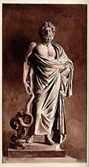 Greek Mythology Figure Drucke: Aesculapius. Creator: Unknown