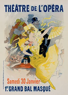 Plakat für das Operntheater. Samstag 30 Januar 1897. Erster großer Maskenball. c1897. Künstler: Jules Cheret. Plakat für das Operntheater. Samstag 30 Januar 1897