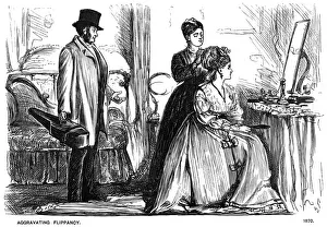 Monochrome Illustrations Drucke: Aggravating Flippancy, 1870 (1891). Artist: George du Maurier