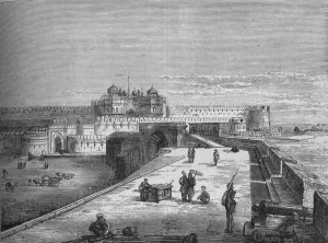 Black And White War Scenes Drucke: Agra, c1880