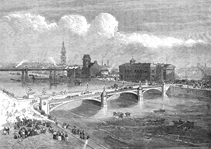 Industrial Revolution History Drucke: The Albert Bridge, Glasgow, opened last week, 1871. Creator: Unknown