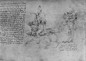 Leonardo Da Vinci Drucke: Zwei Allegorien des Neids, um 1480 (1945). Künstler: Leonardo v. Finch