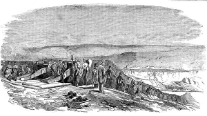 British Army Artillery Drucke: The Allied Troops preparing to silence Inkerman, 1854. Creator: Unknown