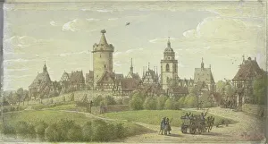 Watercolour On Paper Art Drucke: Alsfeld in Upper Hessia, 1900. Creator: Peter Becker