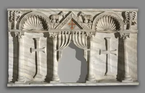Early Christian Symbols Drucke: Altar Front, c. 540-600. Creator: Unknown