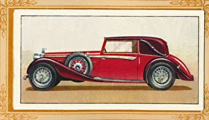 Classic Car Illustration Drucke: Alvis Speed 20 Drop-Head Coupe, c1936