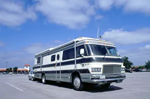 Classic Car Transport Drucke: American Camper