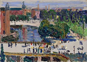 Expressionismus Drucke: Amsterdam Blick aus dem Fenster, 1904