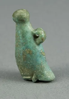 Late Period Egyptian Art Drucke: Amulet of the White Crown of Upper Egypt, Egypt, Late Period, Dynasty 26-31 (664-332 BCE)
