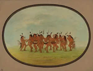 American West Heritage Images Drucke: Amusing Dance - Sioux, 1861 / 1869. Creator: George Catlin