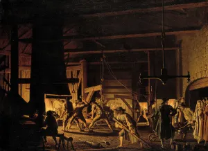 Im Ankerofen in Söderfors. Die Schmiede arbeiten hart. Erfinder: Per Hillestrom