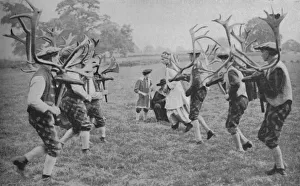 Traditional English Folk Dance Drucke: Ancient Forms of the Dance Still Maintained in England - The Horn Dance, c1935