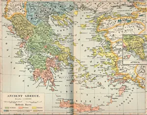 Ancient Greece Map Drucke: Ancient Greece, c1901, (1902)
