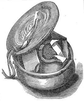 White And Black Artwork Drucke: Ancient skippet, 1860. Creator: Unknown