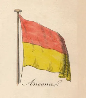 Italian Flag Drucke: Ancona, 1838