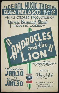 George Bernard Shaw Plays Drucke: Androcles and the Lion, [193-]. Creator: Unknown
