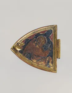 Engel aus der Schale eines Inzensatzes, italienisch um 1325 bis 1350 von unbekannter Hand gemalt