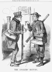 Conservative Politics UK Drucke: The Anglers Return, 1859